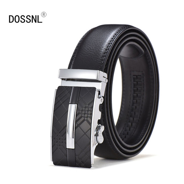 DOSSNL Men's Belt High Quality Cowhide Genuine Leather Belts For Men Brand Luxury Temperament Automatic Buckle Male Belts A054