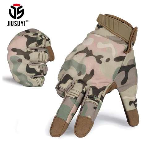 Touch Screen Cold Weather Waterproof Windproof Winter Warmer Fleece Snowboard Bicycle Tactical Hard Knuckle Full Finger Gloves