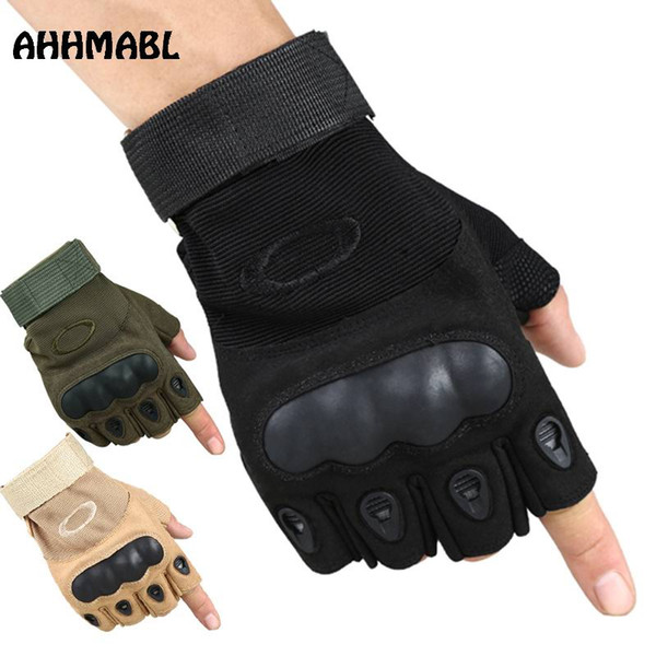 Tactical Fingerless Gloves  Shooting Men's Women Mittens  Biker Motorcross Combat Hard Knuckle Half Finger Sitka