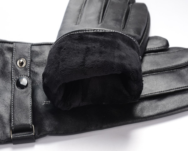 Men's Thinsulate Lined Touchscree Leather Gloves Classic Finger Winter Gloves Warm Fashion Cycling Outdoor Sports Fitness Gloves