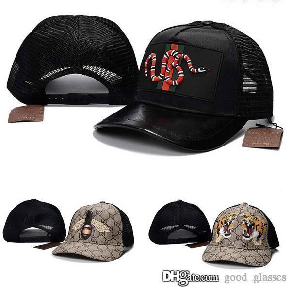 Fashion Bee Tiger Baseball Cap Snake Men Women Brand Designer Sports G Truck Mesh Hats Caps Hip Hop Snapbacks Cool Pattern New Casual Hat