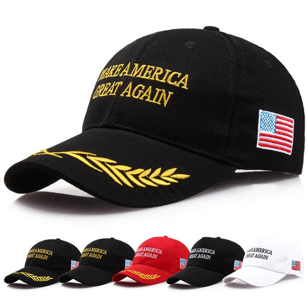 Make America Great Again Hat Donald Trump Republican Snapback Sports Hats MAGA Caps Adjustable Embroidery Cap with USA Flag