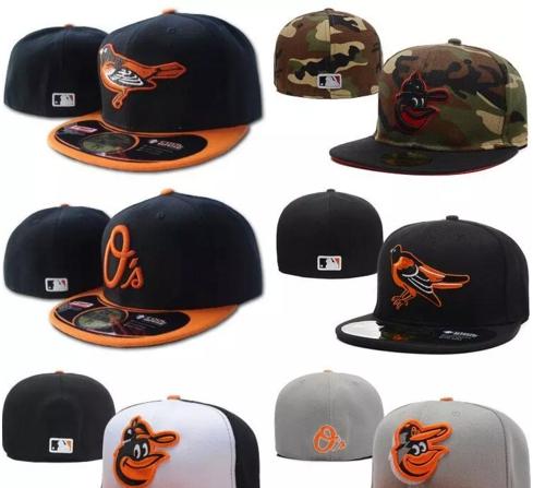 Men's Oriole fitted hat flat embroiered team A letter logo fans baseball Hats Baseball Cheap Caps oriole on field full closed cap