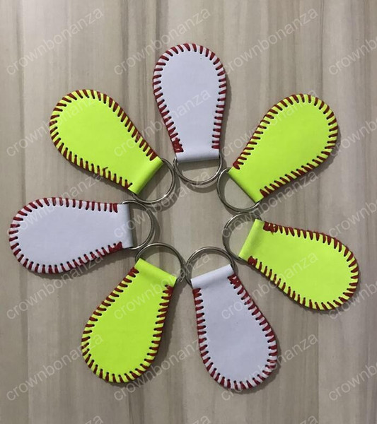Baseball Softball Keychain 2017 PU Leather Keychain Softball Baseball Stitches Keychain For Men Women Bag Pendant Key Ring
