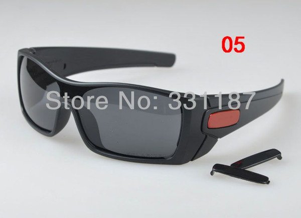 Hot Sale ,Brand Sun Glasses matte black brown frame / Polarized lens Authentic Sunglasses men Popular Eyewear OUTDOOR SPORT GOOGEL 8 Colors