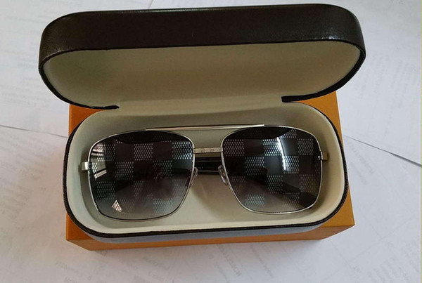 Vintage Silver Square Attitude Sunglasses Grey Gradient Mens Sun Glasses uv400 protection eyewear glasses Gafas de sol new with box