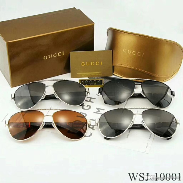 In 2018 new product, luxury brands, men drive polarized sunglasses, polaroid polarized lens, 4 color optional, free shipping!