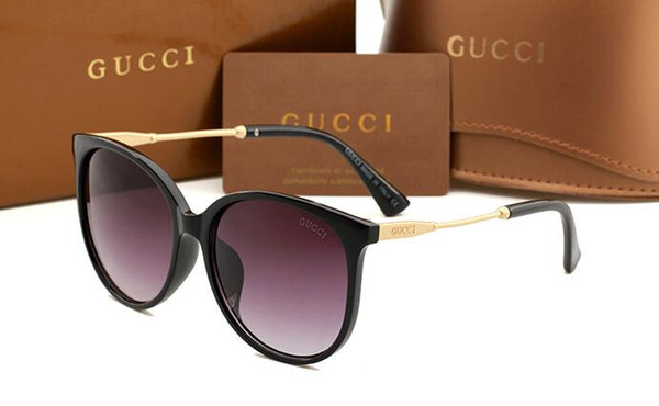 1719# Luxury- High Quality Classic Pilot Sunglasses Designer Brand Mens Womens Sun Glasses Eyewear Metal Glass Lenses