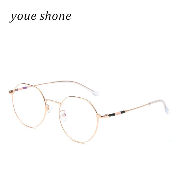 youe shone Brand Trend Round Eyeglasses Prescription Glasses Frame Vintage Optical Glasses Frame Women and Men Stylish Retro