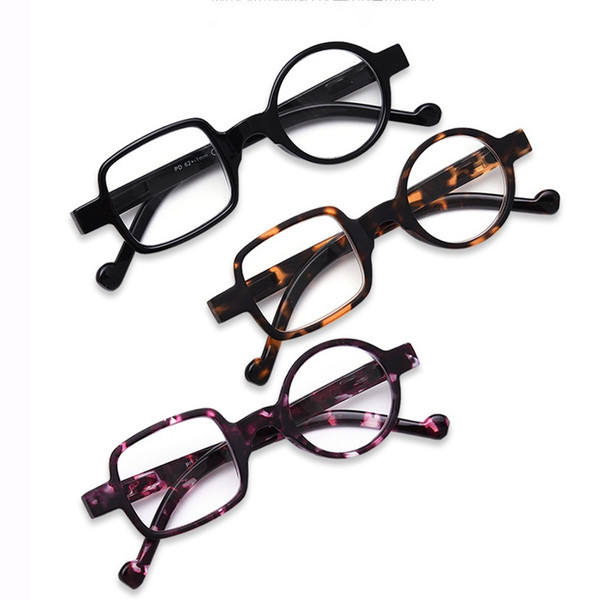 Vazrobe Fashion Transparent Glasses Women Men Ultra-light Non-prescription Eyeglasses Frame One Round One Square Clear Lens