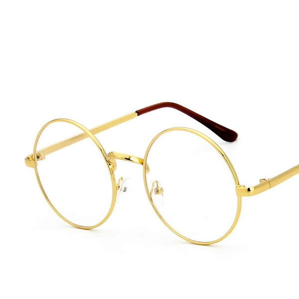 Retro metal circular glass frame Institute of fashion glasses myopia flat lens S045