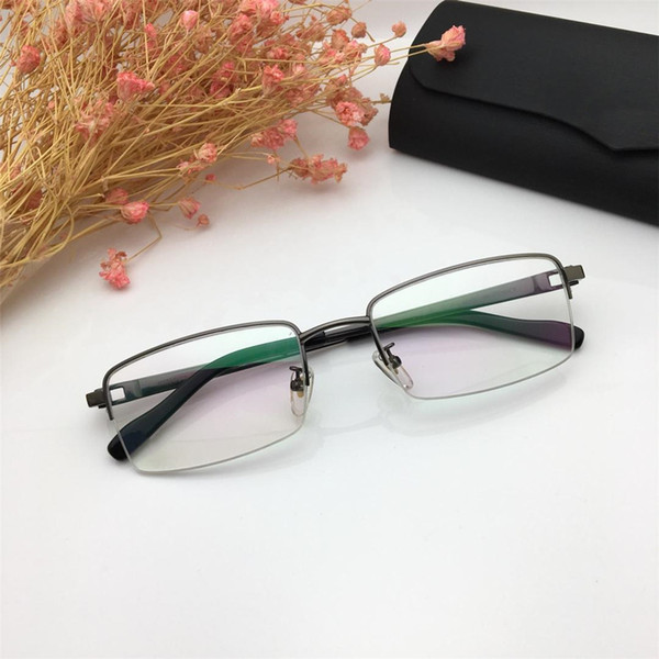 2019 New Semi Rimelss Sunglasses Luxury Retro Designer Men Titanium Frame Eyeglasses High Quality UV Protection Eyewear with Retail Box