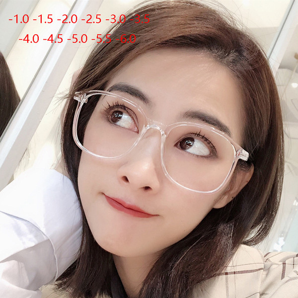 Retro Big Oversized Frame Eyeglasses Women Men Eye Glasses Optical spectacle Oculos De Grau -1.0 -1.5 -2.0 -2.5 -3.0 To -6.0