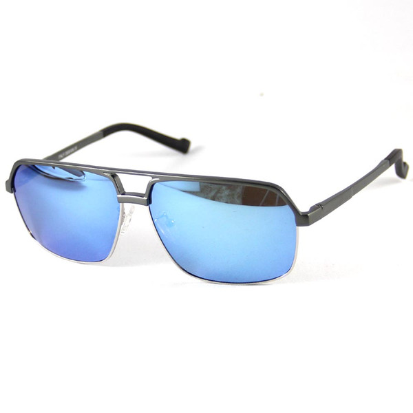 Polarized Sunglasses Grey Alloy Frame Eyewear Eyeglasses Goggles Sports Sun Glasses Shade Point Read UV Driving Spring Temple Blue Coating