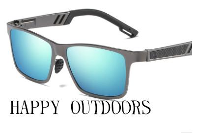 Happy outdoor new aluminum magnesium men's sunglasses box fashion polarized sunglasses sunglasses casual wild