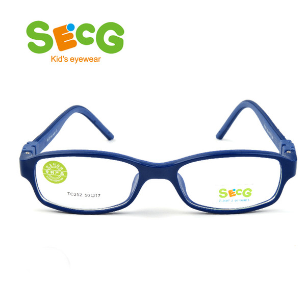 SECG No Screw Optical Myopia Glasses Children Frame Clear Transparent Glasses Ultralight Soft Kids Frame Detachable Eyeglasses