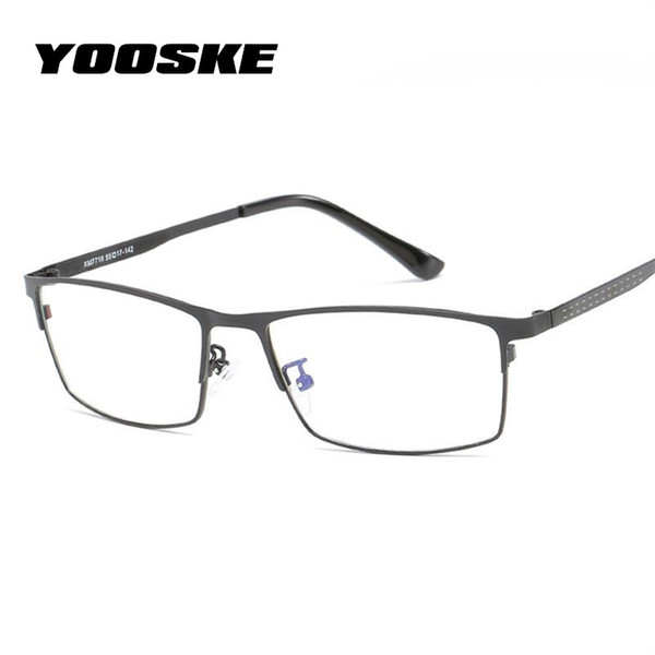 YOOSKE Blue Light Filter Glasses Frame Men Computer Gaming Goggles Eyeglasses Business Men Essential Full-frame Glasses