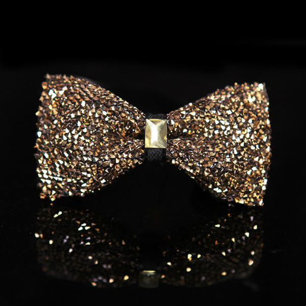 2018 men fashion luxury bow tie high-end wedding neck ties glitter bowtie black gold necktie pajaritas noeud papillon vlinderdas