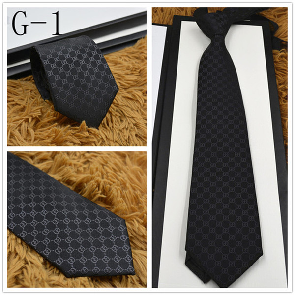 Newest luxury Designer ties high quality 100% silk tie fashion brand gift box 7 cm classic edition brand men's casual narrow ties fast ship