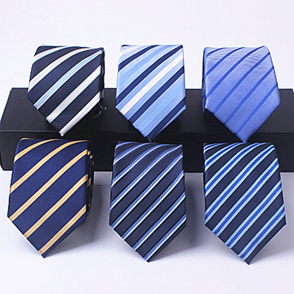 Men's Suit Tie Classic Men's Striped Necktie Formal Wear Business Bowknots Ties Male Polyester Skinny Slim Ties Cravat 21 colors are availab