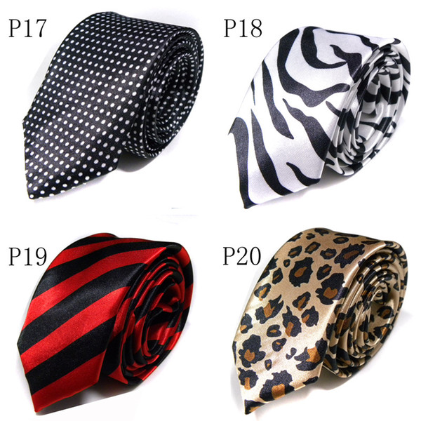 Korean version of the narrow tie printed small tie casual pattern tie 5cm factory wholesale and custom