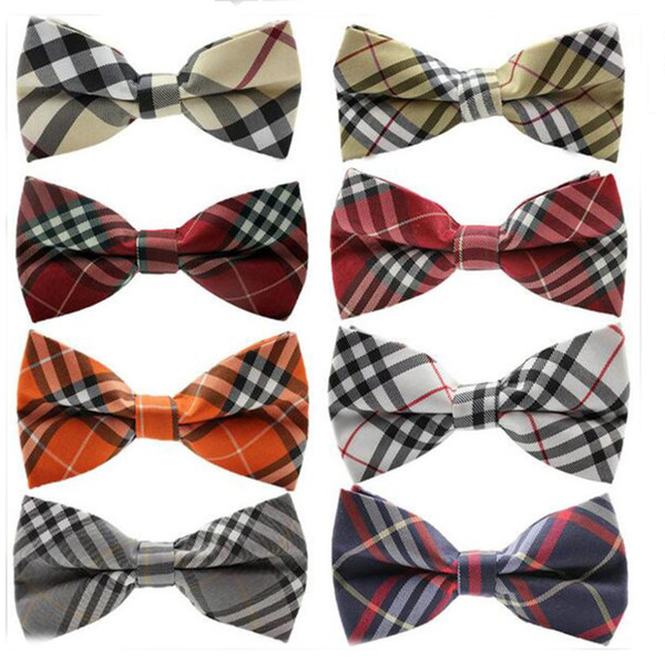 Men Bow Tie Plaid Style Cotton Bowtie 2018 New Casual Gravata Borboleta Butterfly Tartan Strip Colorful Ties Men's Plaid Bow Tie