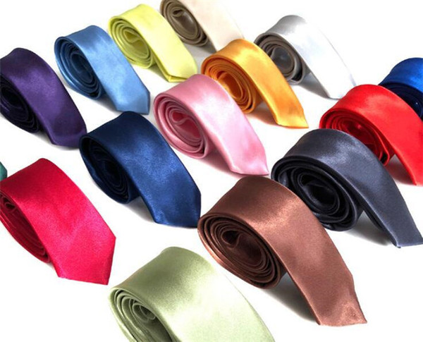 500pcs 5cm Silk Ties for Men Solid Celebrity Pajaritas Gravata Slim Mens Neck Skinny Tie R220