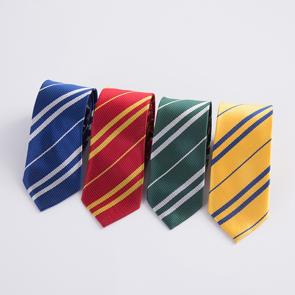 300pcs Harry Potter Ties Gryffindor/Slytherin/Ravenclaw/Hufflepuff Cosplay Striped Neckties Unisex Cosplay Gift Collection