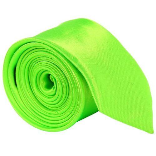 yellow green Wedding Banquet Slim Classic New Men's Narrow Skinny Ties Solid Color Necktie