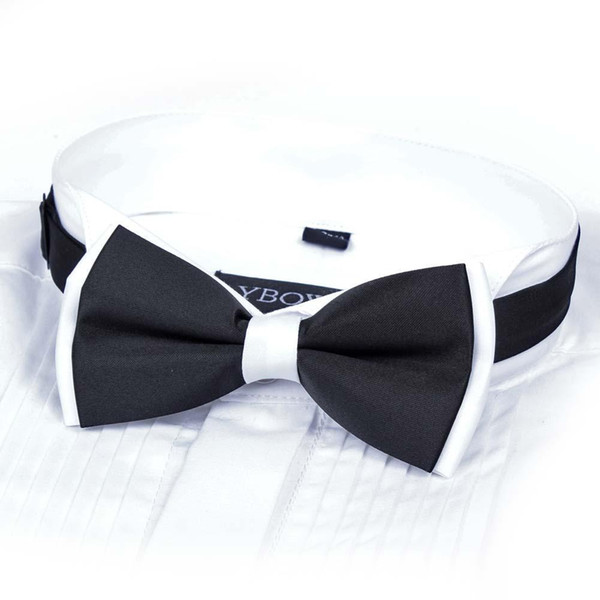 2018 New Fashion Black and White Bowknot Formal Tie Men's Bowties for Boys Accessories Butterfly Cravat Bowtie Butterflies