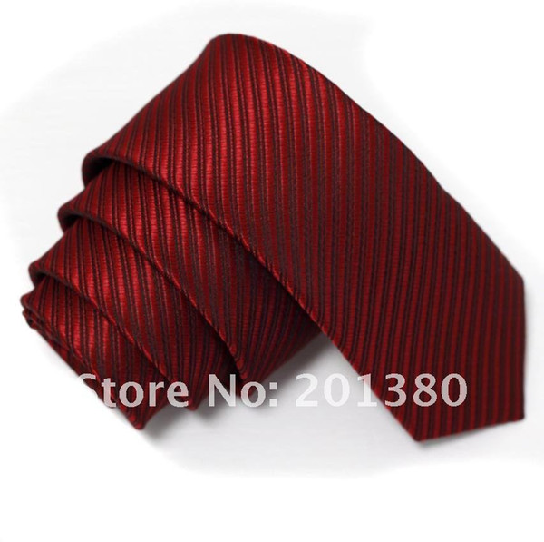 2018 fashion polyester solid color narrow ties for men