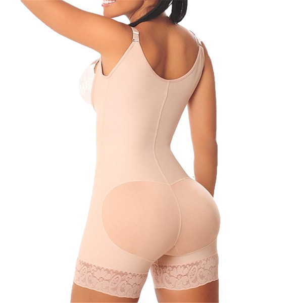 Fajas Reductoras Open Bust Hourglass Shapes Belly Girdle Tummy Control Slimmer Bodysuit Powernet Plus Size Shapewear Bodysuit CWS8505