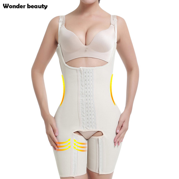 Wholesale- YUMDO Newest Full Latex Shapewear For Women Weight Loss 5xl Plus Size Nude Waist Trainer Shaper With Butt Lifter