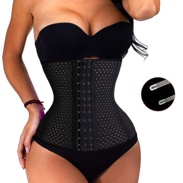 Women Waist Trainer Super Stretch Steel Bone Hot Body Shaper Waist Cincher Control Corset Slimming Belt Tummy Fat Burner Girdle
