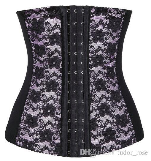 Plus Size Waist Trainer Corset Steel Boned Waist Cincher Body Shaper Lace Waist Training Corsets Tight Lacing Slimming Shaperwear