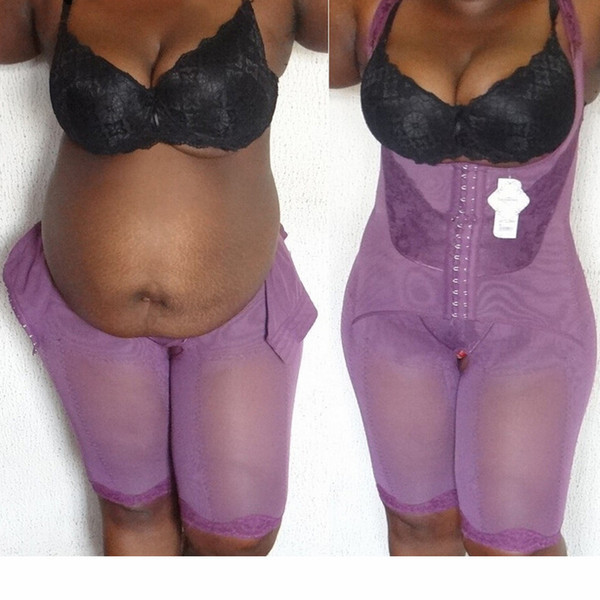 La MaxPa Plus Size Women's Full Body Tummy Control Underbust Slimming Shapewear Mid Thigh Shaper With Seamless Lace