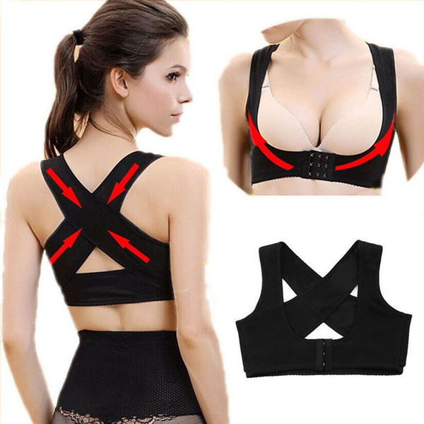 Women Ladies Adjustable Shoulder Back Posture Corrector Chest Brace Support Belt 1 pc Breast Chest Holder