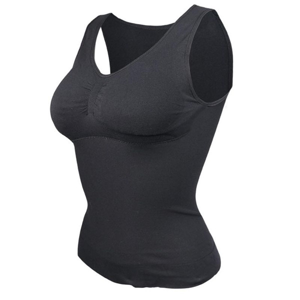 ROPALIA Hot Plus Size Shaper Slim Up Lift Bra Camis Tops Women Body Shaper Removable Soft Padded Underwear T7