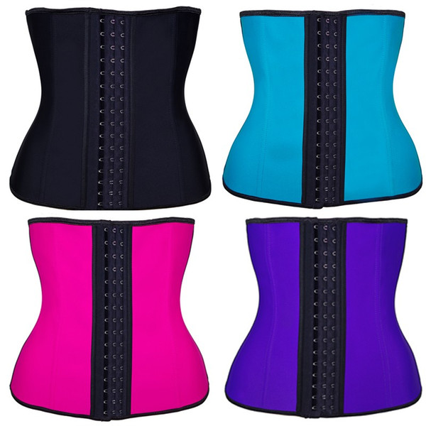 2018 Latex Waist Trainer Corset Steel Bone Sport Latex Slim Fit Shaper Fitness Waist Belt Corset Women Waist Shapewear 3 Layers Plus Size
