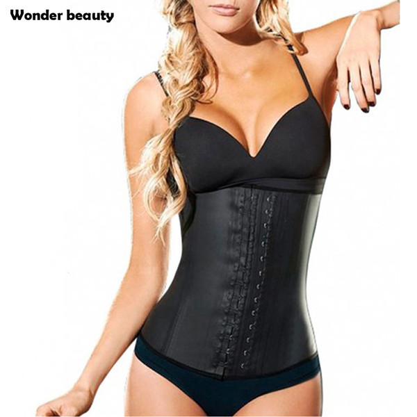 Wholesale- Latex Waist Trainer Corset Plus Size Steel Bone Workout Waist Cincher Women Slim Body Shaper Girdles Corsets