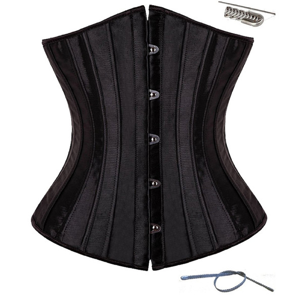 wholesale 28 Spiral Steel Boned Waist Plus Size Underbust Corset Shaperwear Top Body Shaper
