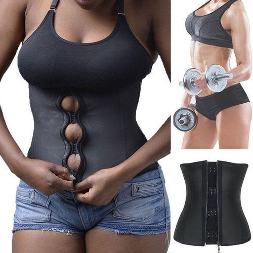 Hot Woman's Waist Trainer Corset for Weight Loss Tummy Control Sport Workout Body Shaper Black Underbust Zipper 3XL
