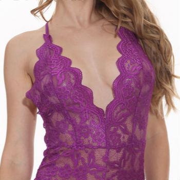 Women's Shapers 2019 New Sexy Lace Underwear Tight Sling Pajamas Fashion V-neck Jumpsuit