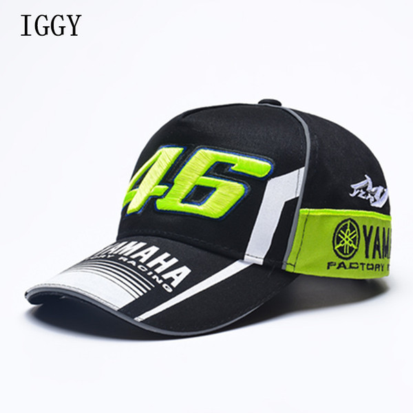 Iggy High Quality Moto Gp 46 Motorcycle 3d Embroidered F1 Racing Cap Men Women Snapback Caps Rossi Vr46 Baseball Cap Yamaha Hats