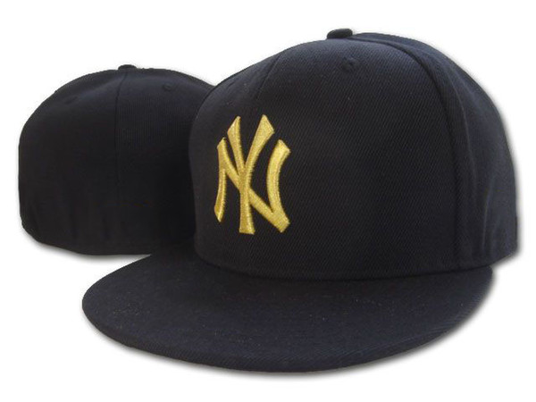 2018 summer style NY letter Baseball caps Chapeu bone men and women sports hiphop full closed Fitted Hats