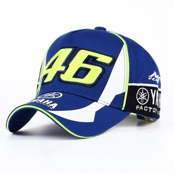 High Quality MOTO GP 46 Motorcycle 3D Embroidered F1 Racing Cap Men Women Snapback Caps Rossi VR46 Baseball Cap YAMAHA Hats