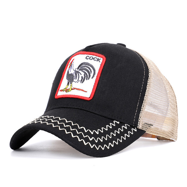 custom baseball cap with hip-hop street fashion personality high quality fashion style animal rooster hat