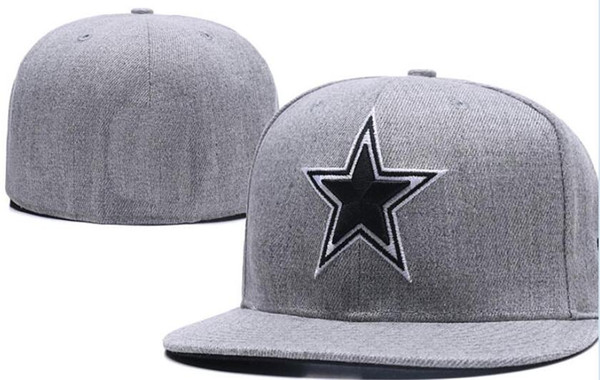 National Team Fitted Cowboys hats Baseball Embroidered Team Letter Flat Brim Hats Baseball Size Caps Sports Chapeu for men women