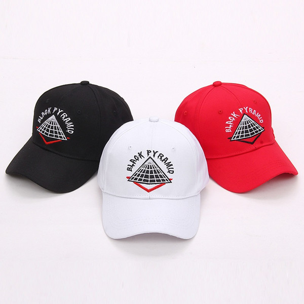 Cotton Snapback Bone Ajustable Men Hats Embroidery Hip Hop Unisex Pyramid Baseball Caps Casual Black White Red Diamond Hat