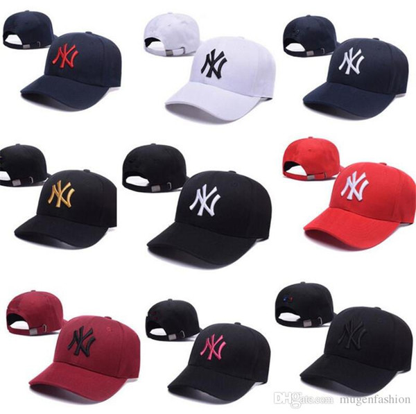 8 Colors embroidery ny cap adjustable leisure women baseball cap hip hop sport mens baseball hats drop shipping